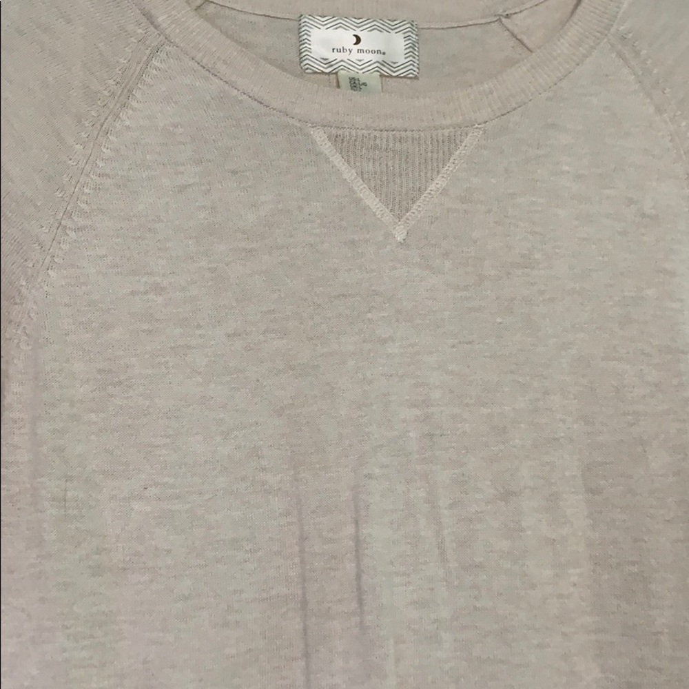 Cream light long sleeve sweater